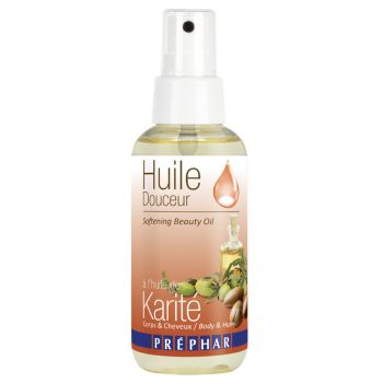Óleo suave para o corpo e cabelo com manteiga de karité