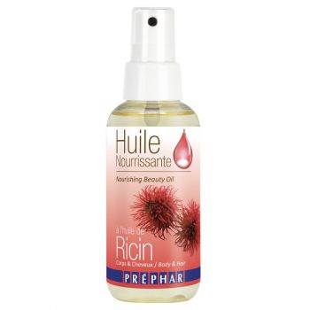 Óleo de rícino nutritivo para o corpo e o cabelo