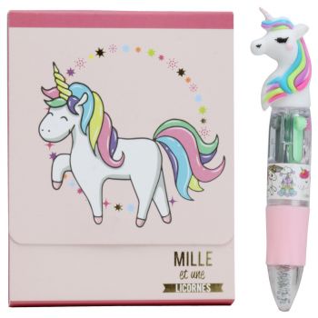  Bloc de Notas con Bolígrafo Unicornio 